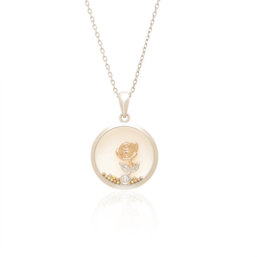 Little Angel Rose Pendant White